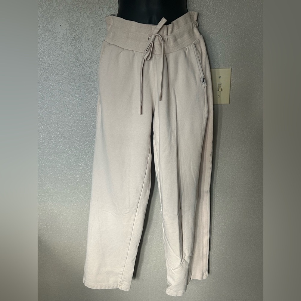 JoyLab Beige Drawstring Waist Track Pants